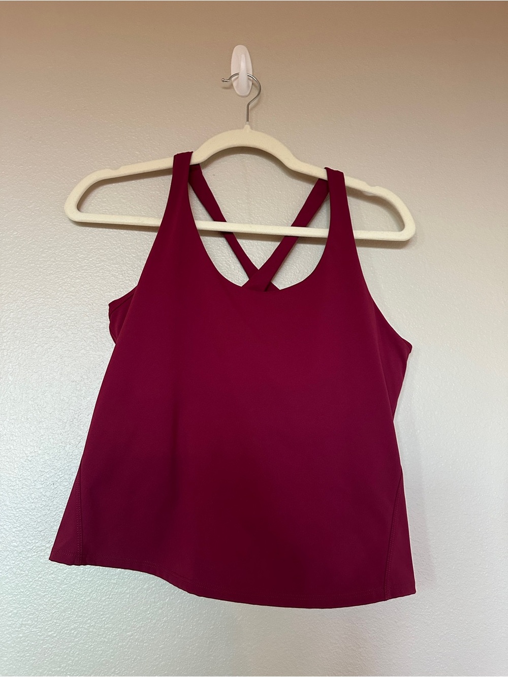 Women’s Crisscross Back Tank Top - Cassis (Burgundy)